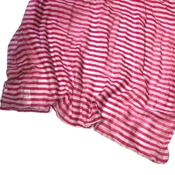 Maurices Pink and White Striped Infinity Scarf - Picture 3 of 5